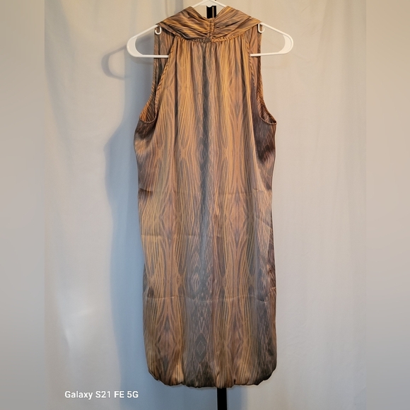 Derek Lam Women's Elegant Brown & Purple Sleeveless Dress, Size Medium, NWT - Picture 2 of 6